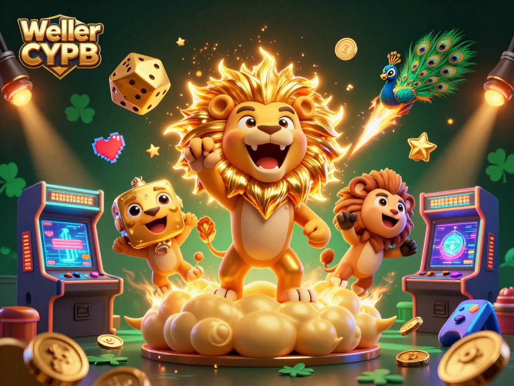Weller CYPB shines in an energetic scene with golden dice and vibrant gaming elements.