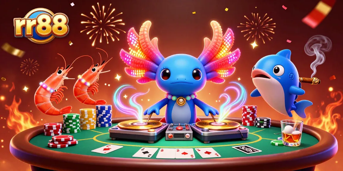 Experience thrilling poker action and excitement at rr88 with vibrant characters and casino elements.